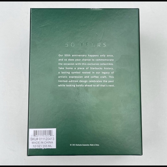 Starbucks Limited Edition 50th Anniversary Mermaid Siren Ceramic Hot Cup - Picture 8 of 10